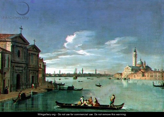 Venice from the Giudecca, San Giorgio Maggiore to the Right - (circle of) Richter, Johan Anton
