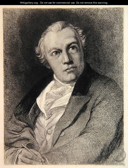 Portrait of William Blake, engraved by William Bell Scott 1811-90 - Thomas Phillips