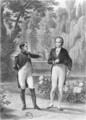Meeting Between Napoleon I 1769-1821 and Benjamin Constant de Rebecque 1767-1830 from Memoires d'Outre-Tombe by Francois Rene 1768-1848 Viscount of Chateaubriand, engraved by Jean Charles Pardinel 1808-71 - (after) Philippoteaux, Felix