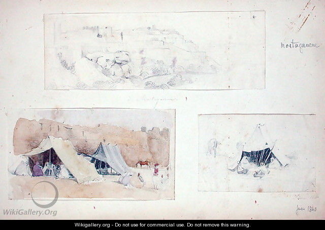 Mostaganem, from Vues et Portraits Faits Pendant la Campagne de Mai 1840, 1840 - Felix Philippoteaux