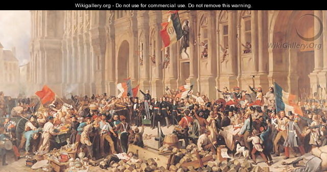 Lamartine rejects the red flag in 1848 - Felix Philippoteaux