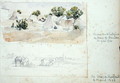 Indigenous Camp at Douera, 24th April 1840 and the Camp at Boufarik, 25th April 1840, from Vues et Portraits Faits Pendant la Campagne de Mai 1840 184 - Felix Philippoteaux