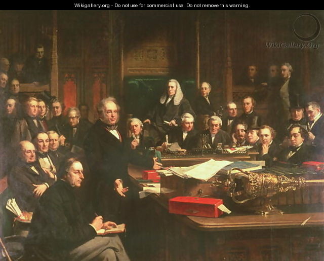 Lord Palmerston Addressing the House of Commons During the Debates on the Treaty of France in February 1860, 1863 - John Phillip