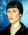 Portrait of Anna Akhmatova 1889-1966 1922 - Kuzma Sergeevich Petrov-Vodkin