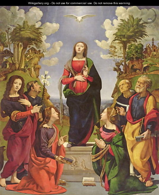 Immaculate Conception and Six Saints - Cosimo Piero di