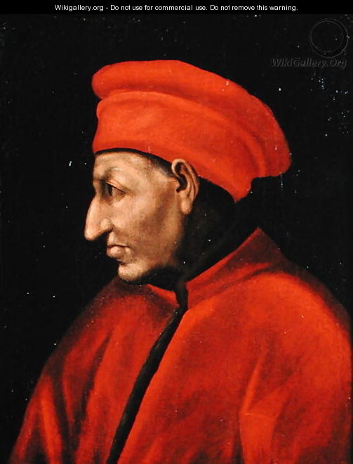 Portrait of Cosimo deMedici II Vecchio 1389-1463 copied from Jacopo Pontormo 1494-1557 painting of 1518 - Alessandro Pieroni
