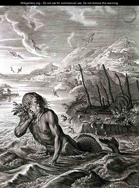 Glaucus Turned into a Sea-God, 1731 - Bernard Picart