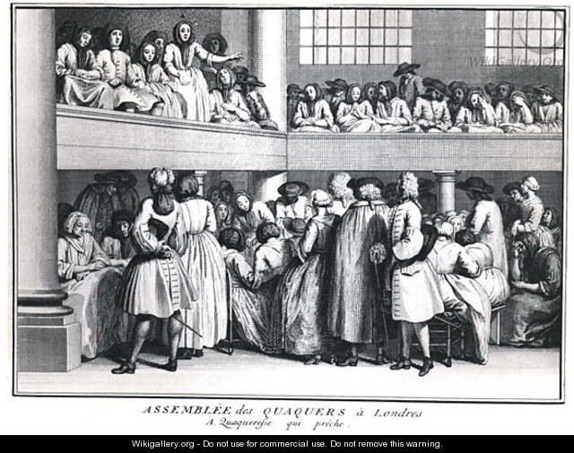 A Quaker Assembly in London, 1736 - (after) Picart, Bernard
