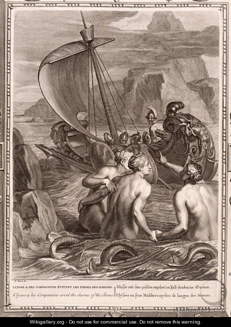 Ulysses and his Companions Avoid the Charms of the Sirens, 1731 - Bernard Picart