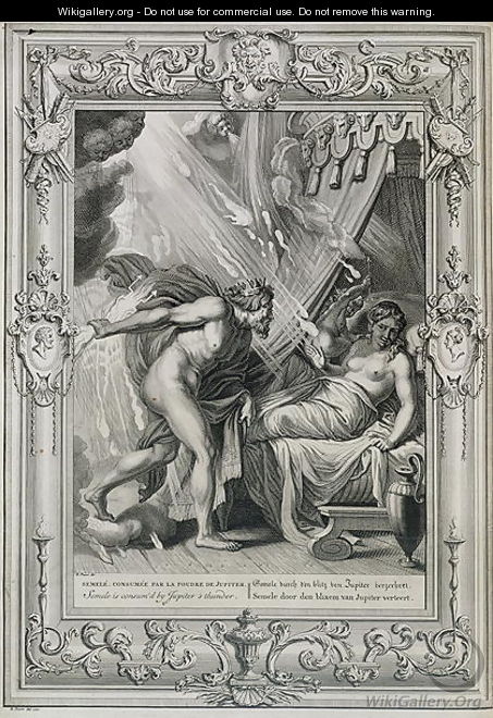 Semele is Consumed by Jupiters Fire, 1731 - Bernard Picart