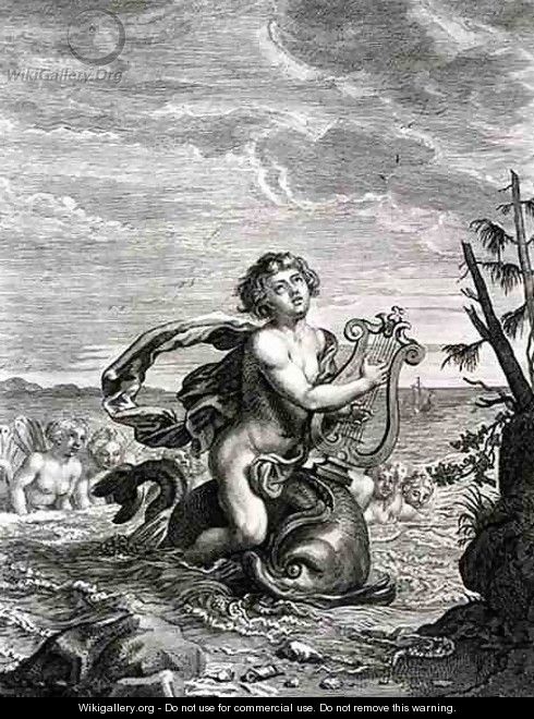 Arion Preserved by a Dolphin, 1731 - Bernard Picart
