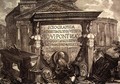 Plate LXXIII-IV Capriccio of architectural ruins and antiquities, illustration for chapter entitled Pantheon and Temples of Vedute, first published in 1756, pub. by E and F.N. Spon Ltd., 1900 - Giovanni Battista Piranesi