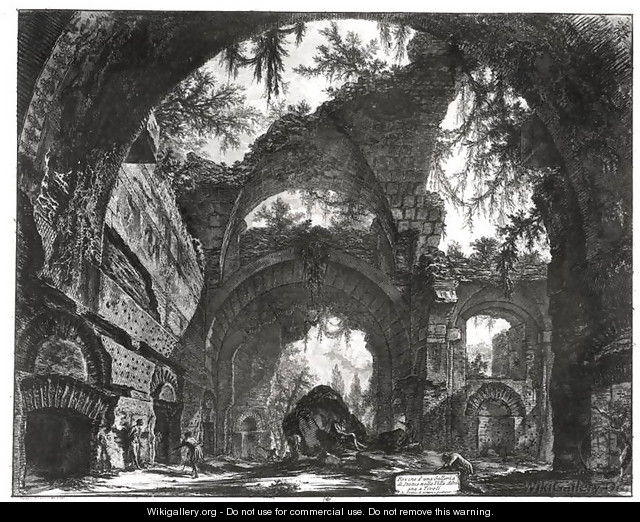 Ruined Gallery of the Villa Adriana at Tivoli - Giovanni Battista Piranesi