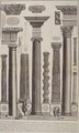 Plate CI-II Variations in Greek Architecture depicting a table of columns from monuments of antiquity from Vedute, first published in 1756, pub. by E. and F.N. Spon Ltd., 1900 - Giovanni Battista Piranesi