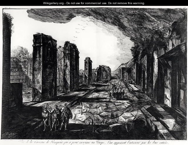 View of the Tavern of Pompeii with the Priapus Shop Sign, from Antiquites de Pompeia by G.B. Piranesi, engraved by Francesco Piranesi 1758-1810 1804 - Giovanni Battista Piranesi