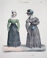 Caricature of a jealous mistress with her servant, plate number 40 from the Scenes Populaires series, engraved by Langlume, c.1820 - (after) Pigal, Edme Jean