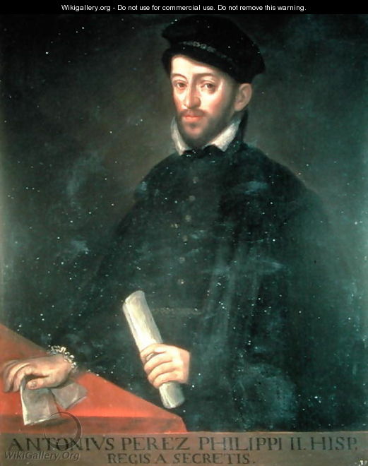 Portrait of Antonio Perez 1540-1611 politician and secretary to Philip II - Antonio Ponz