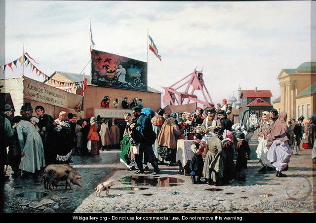Stalls for Easter Week in Tula, 1868 - Andrei Andreevich Popov