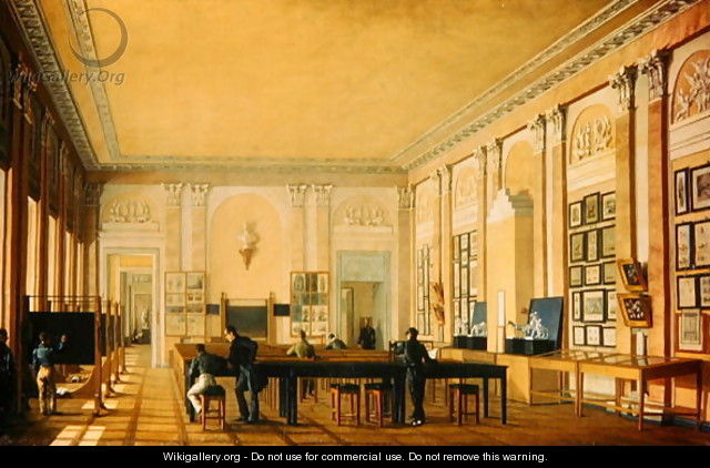 Painting Atelier in the Moscow Art School, c.1830 - Nikolay Ivanovich Podklyuchnikov