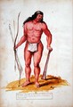 Native of the Caribbean with his weapons, from a manuscript on plants and civilization in the Antilles, c.1686 - Charles Plumier