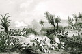 Black revolt in Santo Domingo, 16th September 1802, from Histoire Universelle du XIXe siecle, after Martine - Jean Francois Pourvoyeur