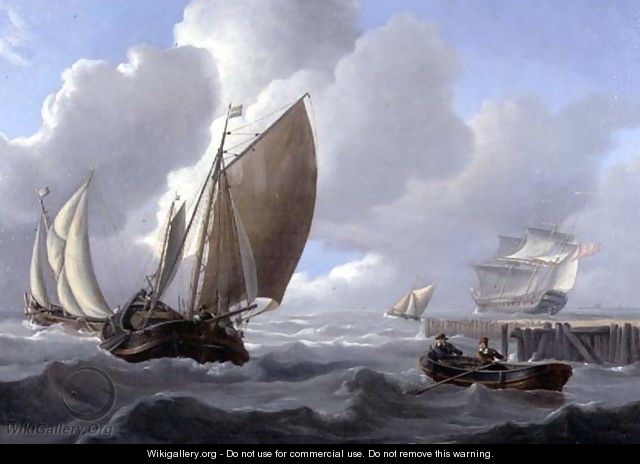 Shipping off the Dutch Coast - Charles Martin Powell