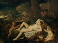 Reclining Venus with Cupid - Nicolas Poussin