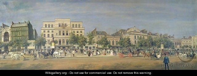Panorama of Le Boulevard du Temple and its several theatres, c.1860 - Adolphe Martial Potemont