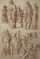 Various figures, studies from Trajans Column - Nicolas Poussin