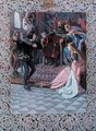 Hamlet before King Claudius, Queen Gertrude and Ophelia, scene from Hamlet by William Shakespeare 1564-1616 c.1900 - Christian August Printz