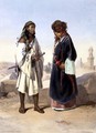 A Wahabi with an Azami Arab, illustration from The Valley of the Nile, engraved by Mouilleron, pub. by Lemercier, 1848 - Emile Prisse d'Avennes