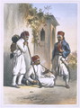 Nizamior, Regular Troops of the Turkish Army at Kanka, illustration from The Valley of the Nile, engraved by Mouilleron, pub. by Lemercier, 1848 - Emile Prisse d