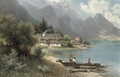 Landscape at Lake Kochelsee, Bavaria - Carl Prestel