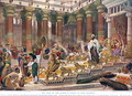 The Visit of the Queen of Sheba to King Solomon, illustration from Hutchinsons History of the Nations, early 1900s - Sir Edward John Poynter