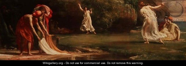 Nausicaa and her Maidens playing at ball - Sir Edward John Poynter