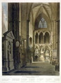 Entrance into Poets Corner, plate 26 from Westminster Abbey, engraved by J. Bluck fl.1791-1831 pub. by Rudolph Ackermann 1764-1834 1811 - (after) Pugin, Augustus Charles