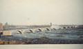 The Opening of the Waterloo Bridge on the 18th of June, 1817, etched by A. Pugin from a drawing by W. Findlater, engraved by R. Havell and Son, 1818 - Augustus Charles Pugin