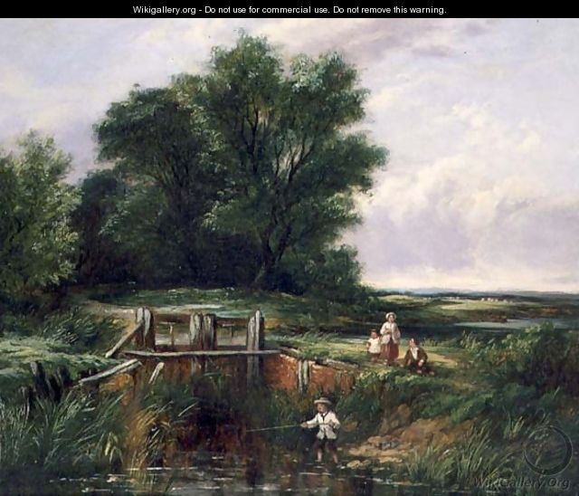 Children by a Lock Gate - John Anthony Puller