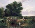 Children by a Lock Gate - John Anthony Puller