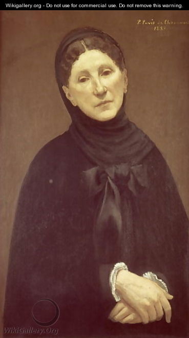 Portrait of the artists wife, Madame de Chavannes, 1883 - Pierre-Cecile Puvis de Chavannes