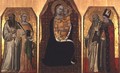 Triptych Madonna and Child flanked by four saints - Simone Puccio di