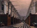 Interior of Trinity College Library, Cambridge, from The History of Cambridge, engraved by Daniel Havell 1785-1826, pub. by R. Ackermann, 1815 - (after) Pugin, Augustus Charles