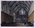 Hall of Eton College, from History of Eton College, part of History of the Colleges, engraved by Joseph Constantine Stadler fl.1780-1812 pub. by R. Ackermann, 1816 - (after) Pugin, Augustus Charles