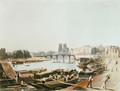 Notre Dame, Ile de la Cite, Ile Saint Louis and the Pont de la Tournelle, 1821 - (after) Pugin, Augustus Charles