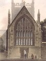 Exterior of Merton College, facing the north window of the Ante chapel, illustration from the 