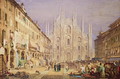 Milan, the Cathedral Square - Samuel Prout