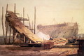 A Shipyard at Blackwall - Samuel Prout