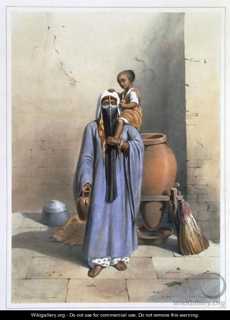 Fellah Woman and Child, illustration from The Valley of the Nile, engraved by Charles Bour 1814-81 pub. by Lemercier, 1848 - Emile Prisse d