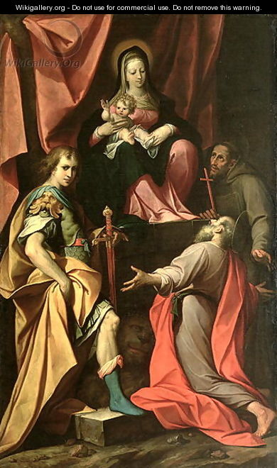 Madonna and Child with St. Vitalis, St. Jerome and St. Francis - Camillo Procaccini