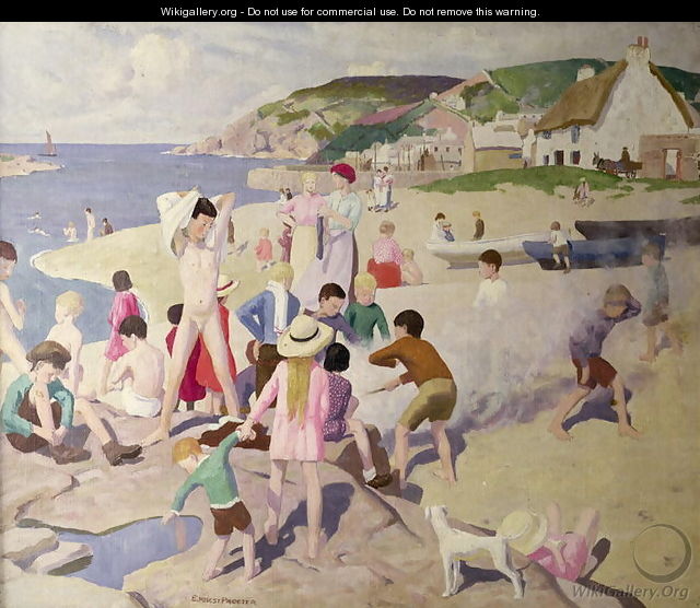 Beach Scene, c.1925 - Ernest Procter